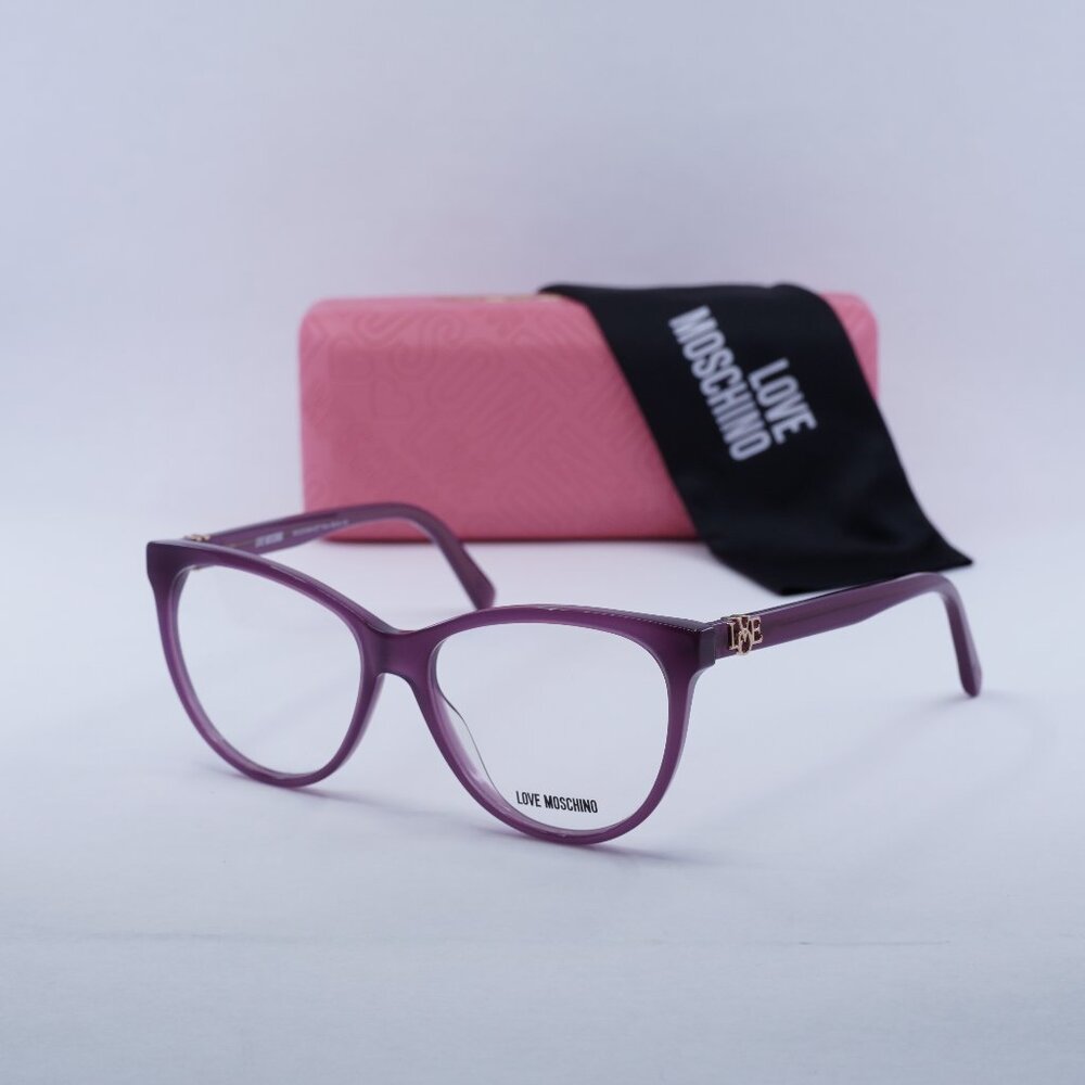 Final Price! Moschino MOL521/SAM 00T700 Shiny Violet Eyeglasses 55mm